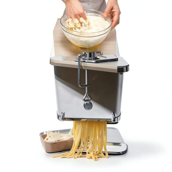 ISILER Manual Pasta Maker Stainless Steel Adjustable-5