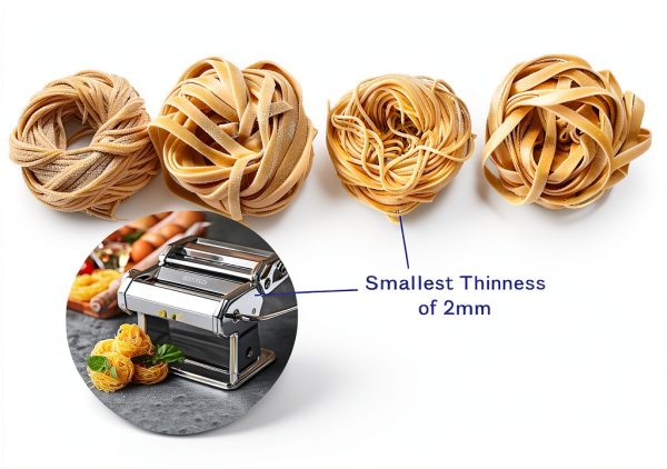 Nuvantee Manual Pasta Maker Stainless Steel 7 Settings-2
