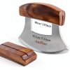 AmHoo Pizza Cutter Stainless Steel Blade Wood Handle Kitchen-1