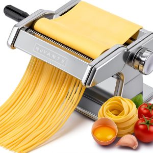 Nuvantee Manual Pasta Maker Stainless Steel 7 Settings-0