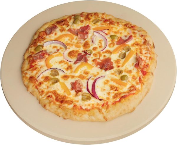 KitchenSupply Pizza Stone Stone Color 16 Inch Baking Pan-0