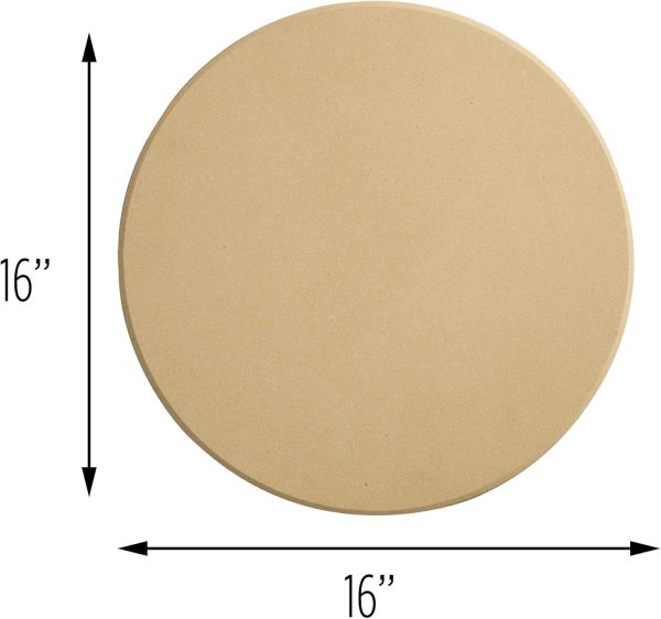 KitchenSupply Pizza Stone Stone Color 16 Inch Baking Pan-4