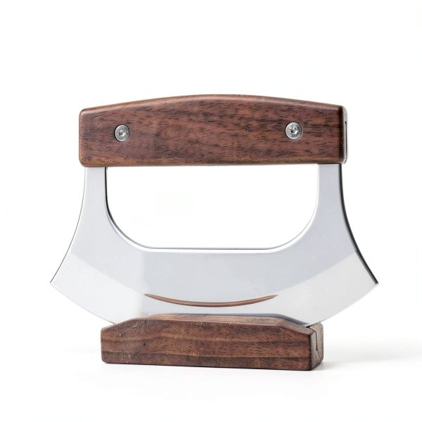 Coowolf ULU Knife Stainless Steel Walnut Handle Kitchen Tool-4