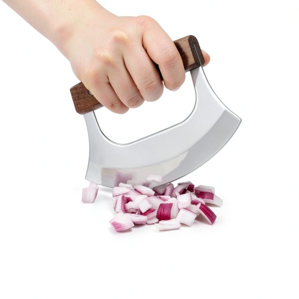Coowolf ULU Knife Stainless Steel Walnut Handle Kitchen Tool-1