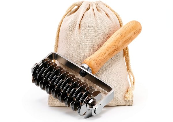 JuyVerq Lattice Roller Cutter Stainless Steel Pie Crust Tool-0