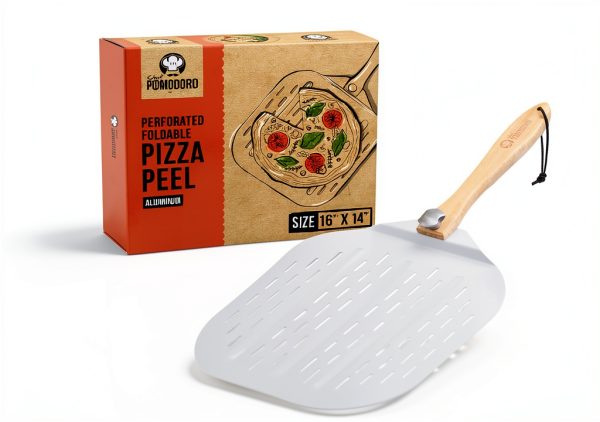 Chef Pomodoro Aluminum Pizza Peel Foldable Handle Oven Safe-0