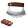 Coowolf ULU Knife Stainless Steel Walnut Handle Kitchen Tool-5