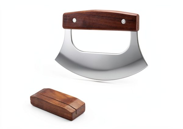 Coowolf ULU Knife Stainless Steel Walnut Handle Kitchen Tool-5