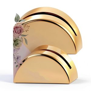 Gold Table Number Holders Vicenpal Acrylic Semicircular Set 20 pcs-0