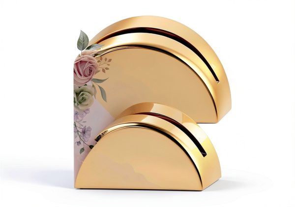 Gold Table Number Holders Vicenpal Acrylic Semicircular Set 20 pcs-0
