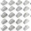 36 Pcs Wood Place Card Holders, Table Number Stands, Wooden White Table Name Holder Semicircular Design Office Tag Photo Menu Clips Wedding Banquet Birthday Party Restaurant Small Size-0