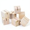 Wood Place Card Holders 20pcs Table Number Stands with Brown Cards-4