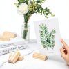 Marsui 12 Pcs Wood Place Card Holders Trapezoidal Wooden Table Number Holder Sign Support Stand for Name Card for Christmas Wedding Retail Shop Birthday Party Event Home Decor(12 Packs,0.06 Inches)-1