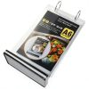 Table Flip Menu Holder 2Pcs by AMUSCHAT 6 Page Transparent PVC Stand-5