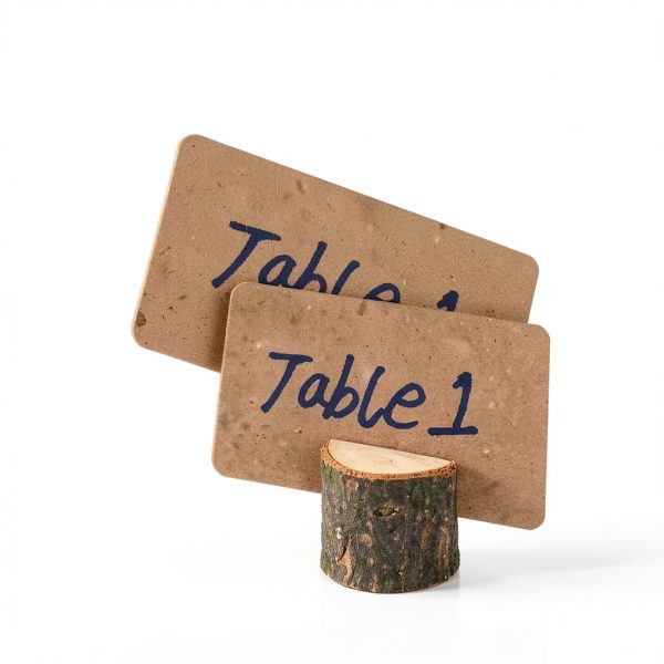 Wood Place Card Holders Toncoo Rustic Table Number Holders with Kraft-2
