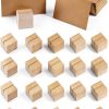 Wood Place Card Holders 20pcs Table Number Stands with Brown Cards-0