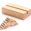 60 Pieces Wood Table Number Stands Wood Place Card Holders Picture Holder Acrylic Sign Holders for Ceremony Birthday Party Home Decoration-1
