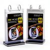 Table Flip Menu Holder 2Pcs by AMUSCHAT 6 Page Transparent PVC Stand-0