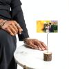 Wood Place Card Holders 20pcs Rustic Stands + 30 Kraft Cards –-2