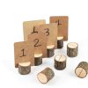 Wood Place Card Holders Toncoo Rustic Table Number Holders with Kraft-6