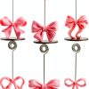 8 Pcs Pink Bow Place Cards Coquette Bow Reserved Seating Signs Table Number Holders Metal Wire Memo Clips Stands Bow Party Decorations for Wedding Bow Party Birthday Baby Shower Office-0