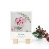 Wood Place Card Holders 20pcs Table Number Stands with Brown Cards-5