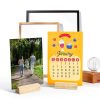 60 Pieces Wood Table Number Stands Wood Place Card Holders Picture Holder Acrylic Sign Holders for Ceremony Birthday Party Home Decoration-6