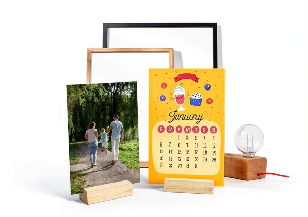 60 Pieces Wood Table Number Stands Wood Place Card Holders Picture Holder Acrylic Sign Holders for Ceremony Birthday Party Home Decoration-6