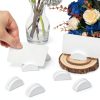 36 Pcs Wood Place Card Holders, Table Number Stands, Wooden White Table Name Holder Semicircular Design Office Tag Photo Menu Clips Wedding Banquet Birthday Party Restaurant Small Size-3