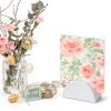 36 Pcs Wood Place Card Holders, Table Number Stands, Wooden White Table Name Holder Semicircular Design Office Tag Photo Menu Clips Wedding Banquet Birthday Party Restaurant Small Size-6