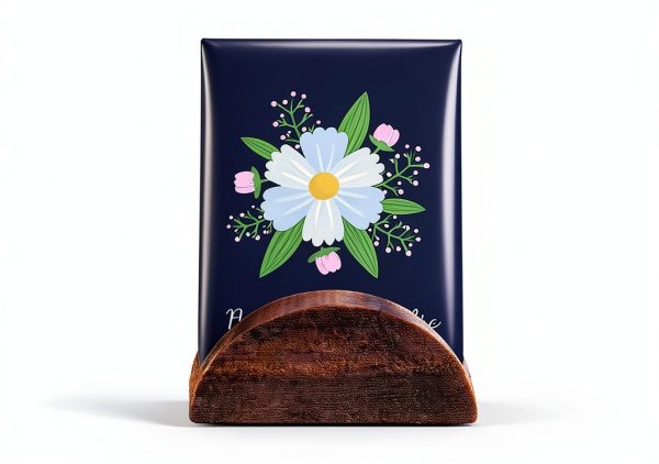 12 Pcs Wooden Table Number Stands, Wood Place Card Holder Photo Holders for Tables Semicircular Design Table Number Holders for Office Tag Photo Menu-5