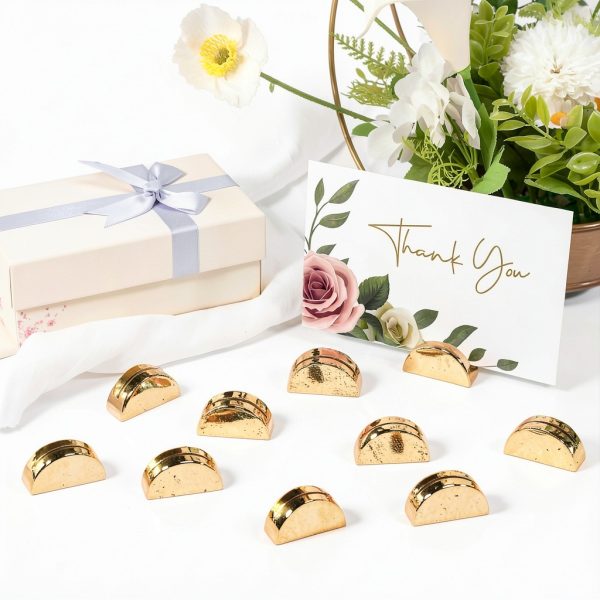 Gold Table Number Holders Vicenpal Acrylic Semicircular Set 20 pcs-1