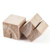 Wood Place Card Holders 20pcs Table Number Stands with Brown Cards-3