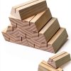 Marsui 12 Pcs Wood Place Card Holders Trapezoidal Wooden Table Number Holder Sign Support Stand for Name Card for Christmas Wedding Retail Shop Birthday Party Event Home Decor(12 Packs,0.06 Inches)-0