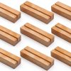 12Pcs 3.15Inch/8cm Wood Place Card Holders, Card Stand Table Number Holders Picture Holder for Wedding Party Events Display-0