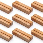 12Pcs 3.15Inch/8cm Wood Place Card Holders, Card Stand Table Number Holders Picture Holder for Wedding Party Events Display-0
