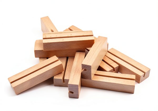 12Pcs 3.15Inch/8cm Wood Place Card Holders, Card Stand Table Number Holders Picture Holder for Wedding Party Events Display-6