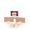 Wood Place Card Holders 20pcs Table Number Stands with Brown Cards-2
