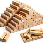 60 Pieces Wood Table Number Stands Wood Place Card Holders Picture Holder Acrylic Sign Holders for Ceremony Birthday Party Home Decoration-0