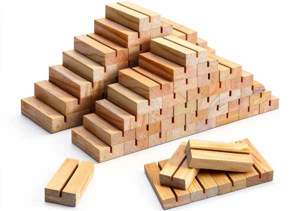 60 Pieces Wood Table Number Stands Wood Place Card Holders Picture Holder Acrylic Sign Holders for Ceremony Birthday Party Home Decoration-0