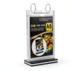Table Flip Menu Holder 2Pcs by AMUSCHAT 6 Page Transparent PVC Stand-1