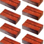 Wood Place Card Holders Walnut Pedestal Number Stands-0
