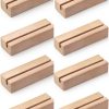 8 Pieces Wood Place Card Holders Table Number Holders Rustic Number Stands for Wedding Party Table Decoration-0