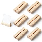 Wood PlaceCard Holders by Psiriol – Sturdy Hand‑Polished Set of 6-0