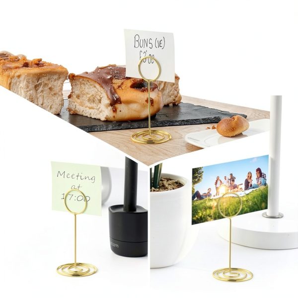 cyrico 40 Pcs Table Number Place Card Holder, 3.3 Inch Picture Holders for Tables Name Cards Photo Menu Memo Clips Sign, Ideal Table Number Stands for Wedding, Birthday Anniversary Party, Restaurant-5