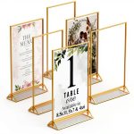 Gold Picture Frames Double-Sided 6-Pack 5x7 Acrylic Holders – Gold-0