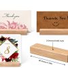 8 Pieces Wood Place Card Holders Table Number Holders Rustic Number Stands for Wedding Party Table Decoration-2