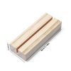 Wood PlaceCard Holders by Psiriol – Sturdy Hand‑Polished Set of 6-1