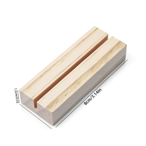 Wood PlaceCard Holders by Psiriol – Sturdy Hand‑Polished Set of 6-1