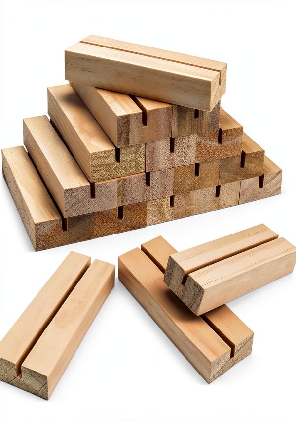15Pcs Wood Table Number Stands, Wood Place Card Holders, Picture Holder Acrylic Sign Holders for Wedding, Ceremony, Birthday, Party, Home Decoration, Events-0